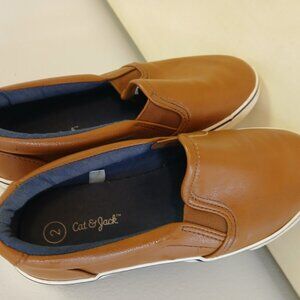 Cat & Jack tan loafers - girls/unisex size 2